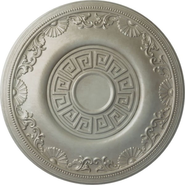 Ekena Millwork Nestor Ceiling Medallion (Fits Canopies up to 5"), Hand-Painted Flash Gold, 25 7/8"OD x 2 1/4"P CM25NEFLS - main